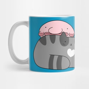 Blue Tabby Cat and Blobfish Mug